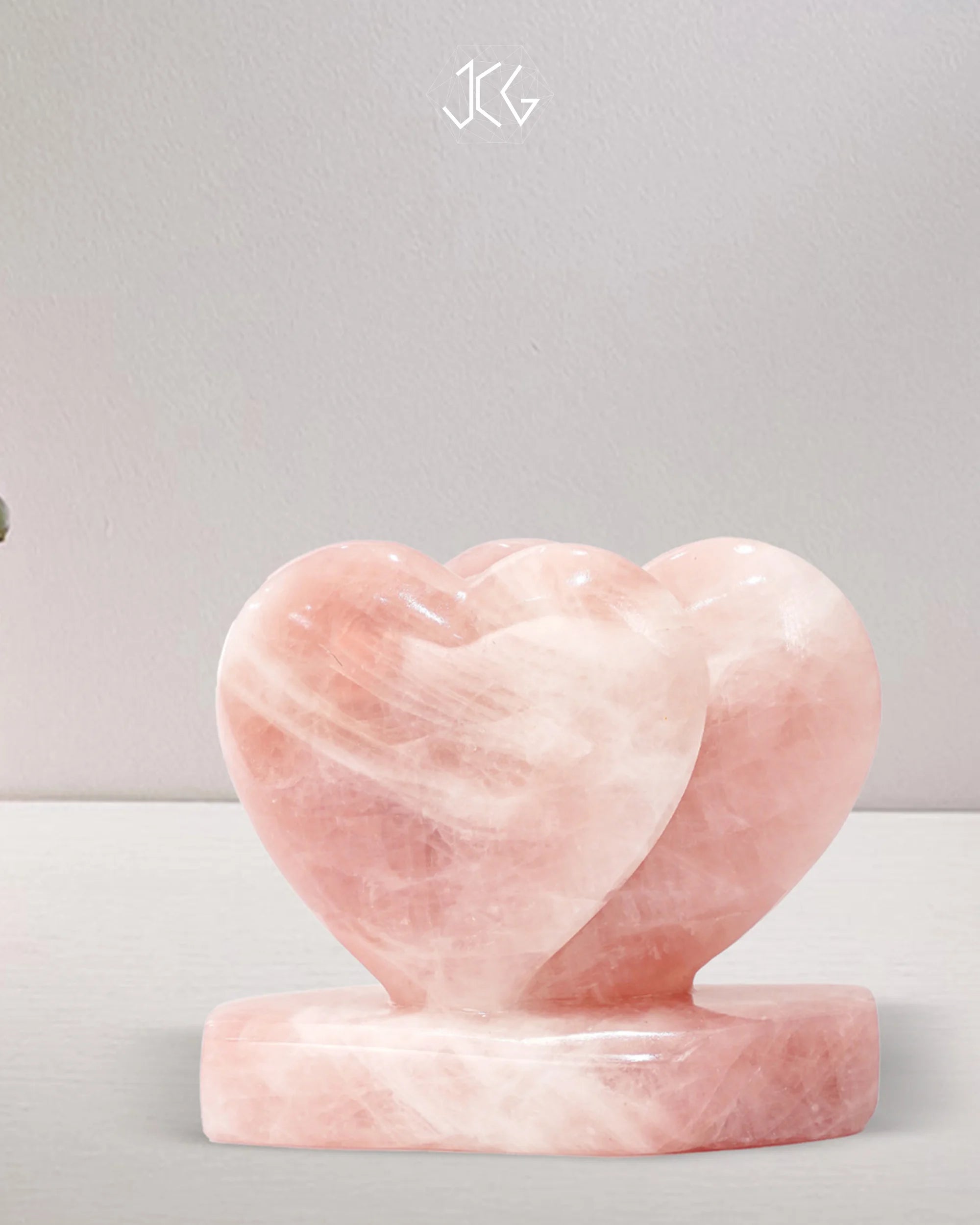 Rose Quartz Heart Jaipur Crystal Gems